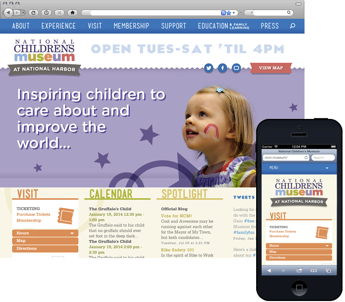 National Children's Museum Responsive Website